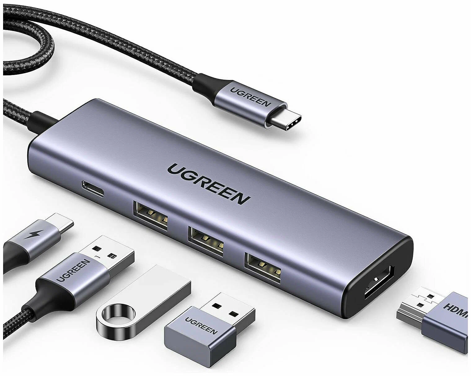 UGREEN USB-C TO HDMI + 3XUSB 3.0 A+PD (15597)